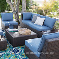 Moderner Garten Pe Rattan Outdoor -Sofa Kombination